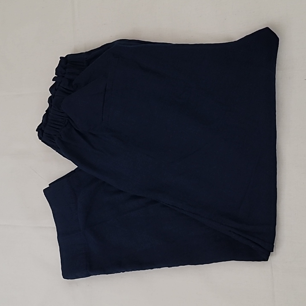 LOFT Outlet cropped paperbag linen pants
